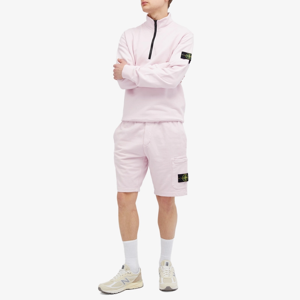 Stone Island Men's Garment Dyed Sweat Shorts Pink